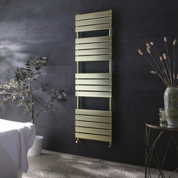 Handtuchheizkörper mit flachen Heizlamellen 1600mm x 500mm - satiniertes Gold - Lustro