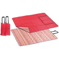 PEARL Picknick-Decke: 2er-Set 3in1-Multi-Picknickdecken mit Sitzkissen & Zudecke, 150x130 cm (Mehrzweck-Picknickdecke)