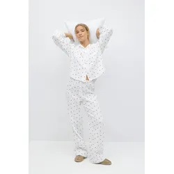 Gina Tricot - Gauze pyjamas trousers - pyjamas - Weiß - M - Dame - Weiß - M