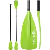 Abahub SUP Paddel / 2 in 1 Sup Kajak Paddel Aluminium Einstellbares Stand Up Paddle für Paddleboard, Aluminiumlegierung PU-beschichtete Schaft 172-213cm Kunststoff Nylon Klinge (4 Piece-Green)