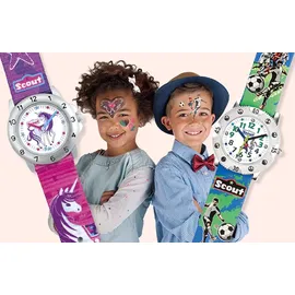 Scout Achtion Girls 280378008 Quarzuhr mehrfarbig Silikonarmband lila