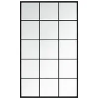 Furnicato Wandspiegel Schwarz 100x60 cm Metall (1-St) schwarz