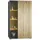 Vladon Standvitrine Davos 71,5 x 134 x 35 cm Braun