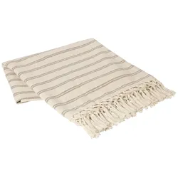 Broste Copenhagen - Elly Decke, 130 x 160 cm, fungi grau / natur
