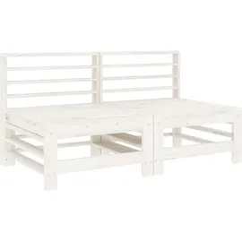 vidaXL Garten-Lounge-Set 4-tlg. weiß Kiefer