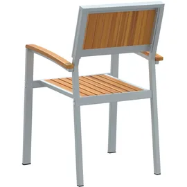 vidaXL Gartenstuhl 58,2 x 91,9 x 21,2 cm grau 8 St.