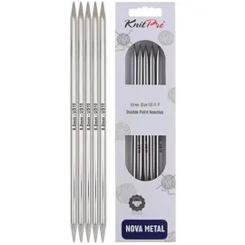 KnitPro Nadelspiel 6 mm Silber 5 St.