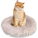 Defactoshop Tierbett Hundebett, Hundekissen in Leinenoptik, Hundekorb, rutschfeste DIA beige 60 cm