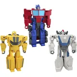 Hasbro Transformers Spielzeug 1-Step Flip Heroes 3er-Pack, Wheeljack, Bumblebee und Optimus Prime, 10 cm große Action-Figuren