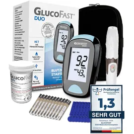 Glucofast Duo Blutzuckermessgerät mg/dl inkl. 10 Teststreifen