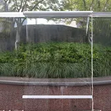 SANJIAOJIA Transparente Rollo-Außenrollos,wasserdichte Durchsichtige Rollos,Garten-Pergola Regensichere Staubdichte PVC Vorhang,Rollläden Für Outdoor-Balkon-Terrassen,Breite x Höhe (110x120cm)