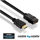 PureLink High Speed mit Ethernet HDMI Kabel Typ-A/Typ-D Micro schwarz, 1.50m (PI1300-015)