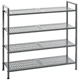 freiraum Schuhregal 55815, in anthrazit, Metall - 73x72x25cm (BxHxT) grau