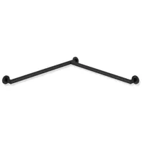 Hewi System 900 Duschhandlauf Edelstahl pulverbeschichtet schwarz matt 765 x 475 mm