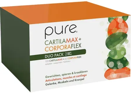 Pure Cartilamax + Corporaflex Nahrungsergänzungsmittel Gelenke Muskeln 2x60 Tabletten