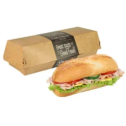50 PAPSTAR Burger-Boxen Good Food 21,0 x 6,2 cm