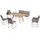 K+W Komfort & Wohnen Essgruppe K+W KOMFORT & WOHNEN "Giacomo IV", grau (stahl), Leder CLOUD, Ansteckplatte, Esstischbreite 160cm,Polsterbankbreite 172cm, Sitzmöbel-Sets, Essgruppe, Polsterbank in 2 Größen, 2 Kufenstühle, 2 Armlehnenstühle und 1 Tisch
