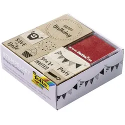 Folia 31104, Stempel-Set für Kinder, Holz