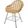 Mendler Esszimmerstuhl HWC-M28, Küchenstuhl Korbstuhl Rattansessel Rattanstuhl Stuhl, Kubu Rattan Metall