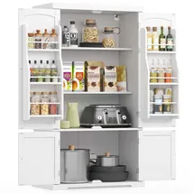 VASAGLE Küchenschrank 40 x 76 x 135,8 cm Weiß