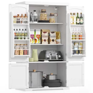 VASAGLE Küchenschrank 40 x 76 x 135,8 cm Weiß