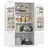 VASAGLE Küchenschrank 40 x 76 x 135,8 cm Weiß