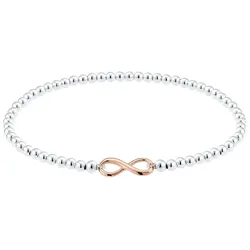 Elli Infinity Unendlichkeit 925 Silber rosé 17 Damen 