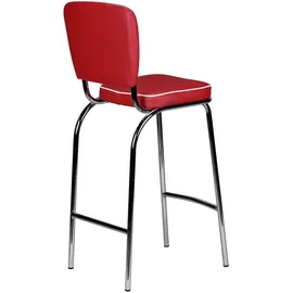 Möbel Boss Barhocker 40 x 110 x 38 cm Rot/Weiß
