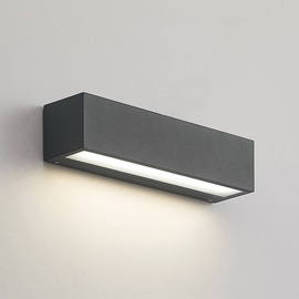 Arcchio LED-Außenwandlampe Lengo, CCT, 25 cm, 1-flg., grafit