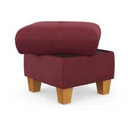 Home Affaire Polsterhocker »Lindgren« mit Stauraum rot