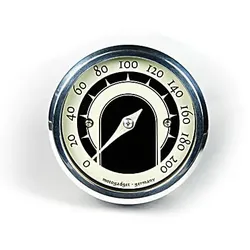 motogadget Analog Tacho motoscope tiny speedster, polierter Ring, silber