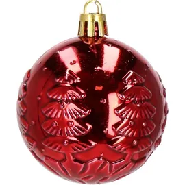 SPRINGOS Weihnachtskugeln Christbaumkugeln Weihnachtsbaum Kugeln 104 Stück Dekoration - Rot / Weiß - Weiß