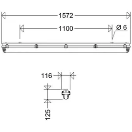Schuch LED-FR-Wannenleuchte 27W 3440lm 161/15L34AUS