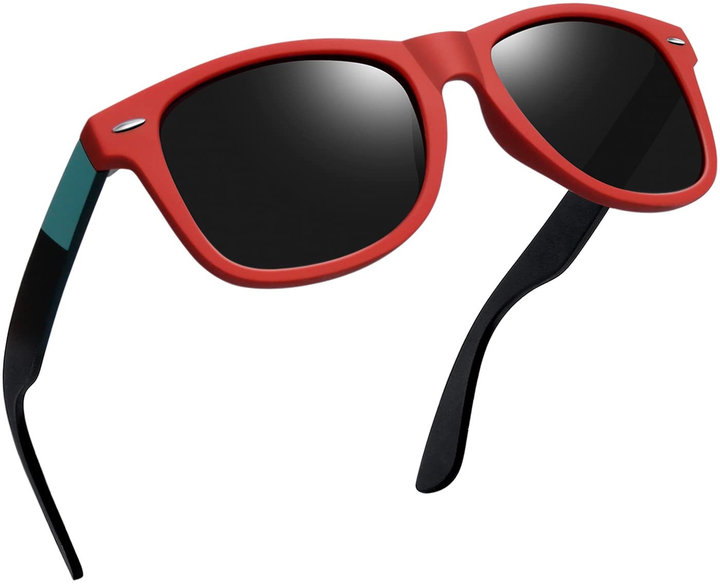 Joopin Sonnenbrille Herren Polarisiert Sonnenbrillen Vintage und Rechteckig Sonnenbrille Damen UV400 Schwarze Sonnenbrille (Ziegelrot Grau)