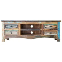 MASSIVMOEBEL24.DE TV-Board Altholz 140x45x50 mehrfarbig lackiert NATURE OF SPIRIT