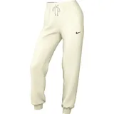 Nike Damen Phoenix Fleece Mr Std Trainingshose, Sail/Black, L