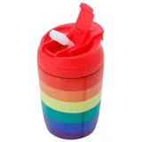 Puckator Somewhere Regenbogen wiederverwendbarer Thermobecher für Lebensmittel und Getränke aus Edelstahl 380ml