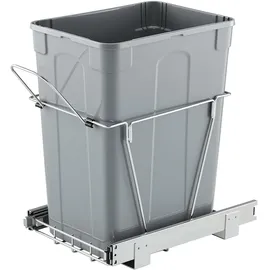 Vevor ausziehbarer Mülleimer 35 Qt grau