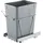 Vevor ausziehbarer Mülleimer 35 Qt grau