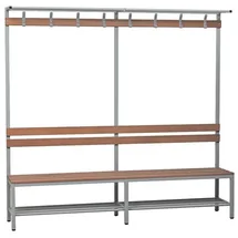 Gürkan Garderobenbank 200 x 189 x 40 cm grau / grau