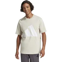 adidas Men's Essentials Big Logo Single Jersey Tee, Wonder Alumina/White, XXL