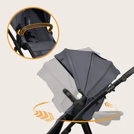 lionelo - 3-in-1 Kombikinderwagen AMBER PLUS Grau Graphite - Grau