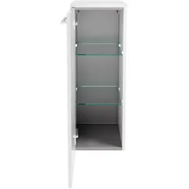 Fackelmann Verona Midischrank 30,2 x 82,6 x 32 cm Weiß Hochglanz
