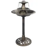 vidaXL Vogelbad mit Springbrunnen 50 x 91 cm Bronze
