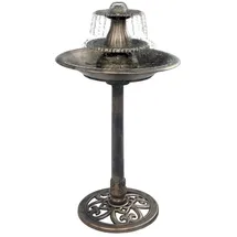 vidaXL Vogelbad mit Springbrunnen 50 x 91 cm Bronze