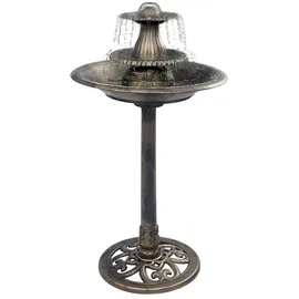 vidaXL Vogelbad mit Springbrunnen 50 x 91 cm Bronze