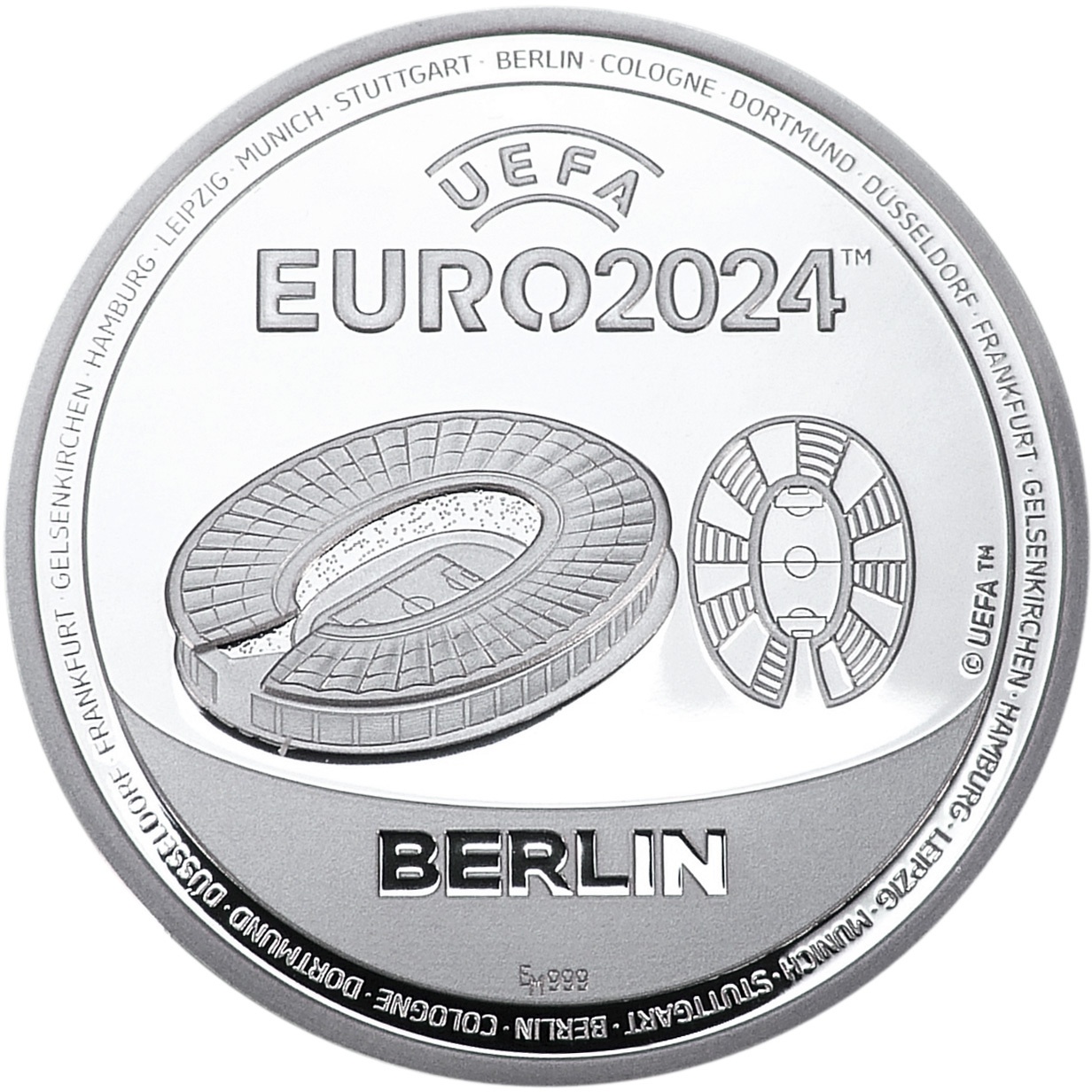 Uefa Euro 2024 Offizielle Silbermünze (Sonderprägung: Berlin)