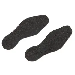 m2-AntirutschbelagTM, Hinweismarkierung, extra stark, schwarz, Schuhform,95 x 265 mm (1Paar),VE=10 St