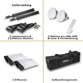 Walimex pro LED 60W Softbox 40x60cm Bi color Kit 2