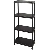 KETER Lagerregal Kunststoff 60 x 30 x 135 cm schwarz 4 Fachböden